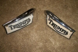 Triumph Gas Tank Emblems 82-9700 82-9701 500cc 650cc T100 T120 TR6 - Picture 1 of 5