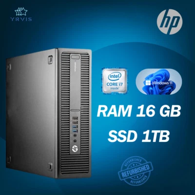 PC DESKTOP HP 800G2 SFF INTEL I7 RAM 16GB SSD 1TBGB WIN 11 PRO RICONDIZIONATO - Immagine 1 di 4