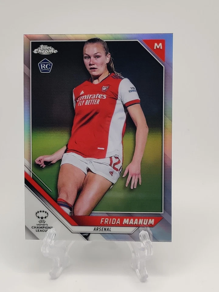 2021-22 Topps Chrome Women’s UEFA Frida Maanum #46 Refractor Rookie Card Norway - Image 1 of 2
