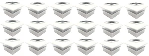 Relightable 18PACK Solar LED White Color 4X4 Wood & Vinyl Deck Post PL244WC - Picture 1 of 9