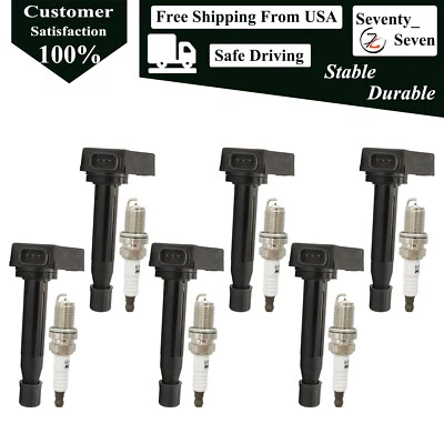 6pcs Ignition Coil and Iridium Spark Plug Kit For 2001-2010 Honda Odyssey 3.5L - Image 1 of 4