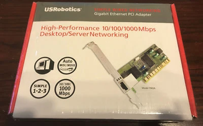 USRobotics 10/100/1000 Gigabit Ethernet PCI Adapter 7902A USR997902a - Image 1 of 4