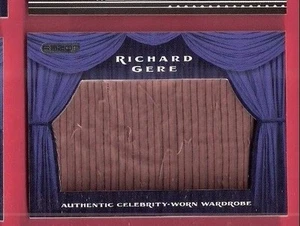 RICHARD GERE AUTHENTISCHES GETRAGENES JUMBO-RELIKTMUSTER MATERIAL GARDEROBE STÜCK KARTE - Bild 1 von 2