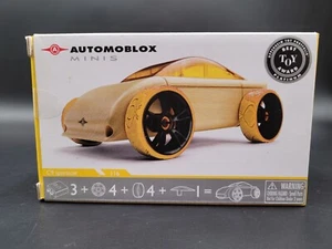 Automoblox Mini Yellow C9 Sportscar Calello Manhattan Toy Gold Wood Plastic NOS - Picture 1 of 9