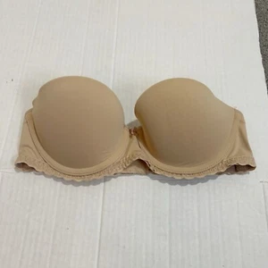Aerie Strapless Bra Size 32B Lace Sand Beige Tan - Picture 1 of 12