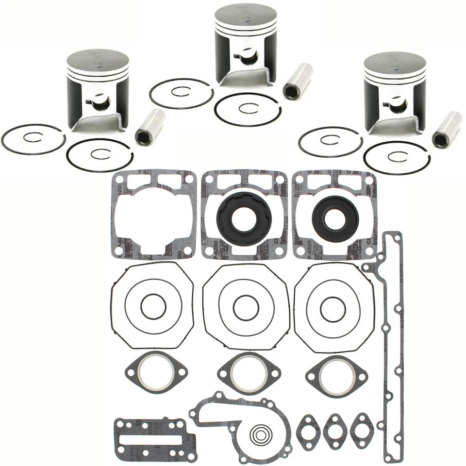 POLARIS 600 TRIPLE SPI PISTON KITS WINDEROSA COMPLETE GASKET SET SEALS 1996-1998 - Image 1 of 1