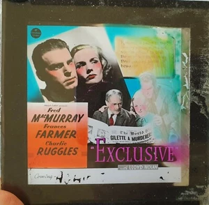 EXCLUSIVE [Paramount 1937] Vintage 3 1/4" Glass Cinema Advertising Slide - Photo 1/1