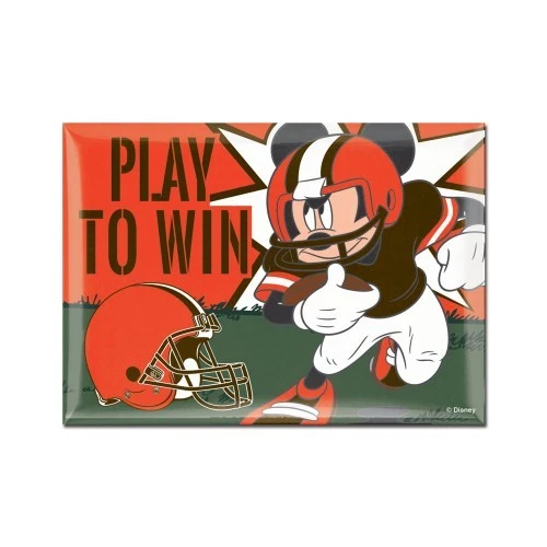 IMÁN DE METAL CLEVELAND BROWNS MICKEY MOUSE 2.5"X3.5" DISNEY Foto 1 de 1