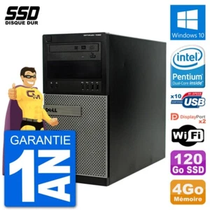 PC tour DELL 7020 Intel Pentium G3220 RAM 4Go SSD 120Go Windows 10 Wifi - Bild 1 von 3
