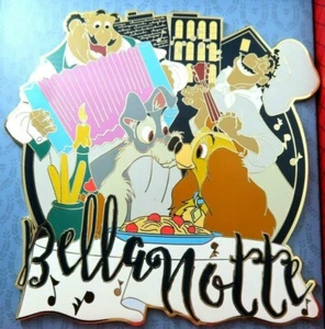 Disney Pin Lady and the Tramp - Bella Notte Jumbo LE 2000 #139744 - Picture 1 of 3