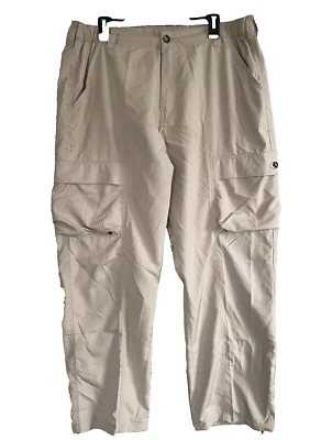 Mossy Oak Mens Size 40x30 Khaki Cargo Expedition Pants Lightweight - Image 1 of 4