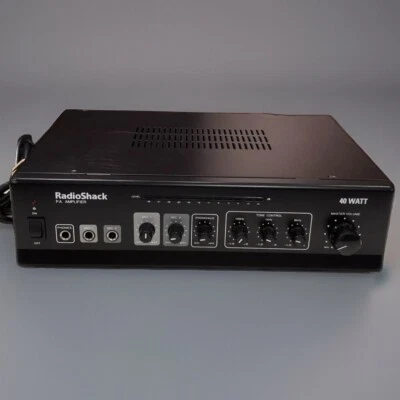 Radio Shack PA Amplifier Vintage 40 Watt Tone control  32-2054 - Image 1 of 4