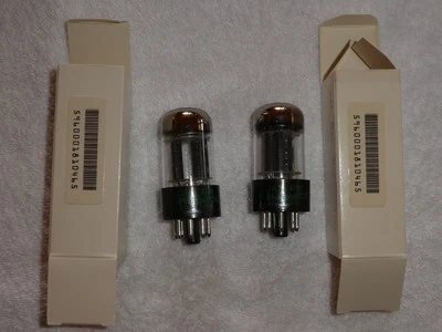 Röhren 6SL7 6188 mil. NOS US Philips JAN ECG dunkle Anodenbleche neu gem. Paar - Bild 1 von 4