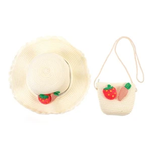 Straw Sun Hat Set Baby Child Kids Sun-Shading Children Protection - Picture 1 of 12