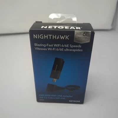 NETGEAR Nighthawk A8000 WiFi 6E USB 3.0 Adapter AXE3000 Tri-Band High Speed NIB - Image 1 of 4