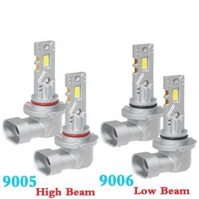 For Eagle Summit 1989-1992 Combo LED Headlight Bulbs High Low Beam Kit 6000K 4x - Изображение 1 из 4