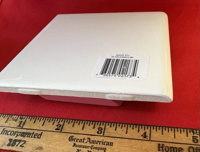 1 pc. #SL10 Blanco: Azulejo Bullnose de cerámica brillante de American Olean 4-1/4" Foto 1 de 4