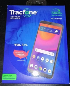 Tracfone TCL ION V 32GB 3GB RAM Black Prepaid Smartphone 6" HD+ 8MP Brand New - Picture 1 of 2