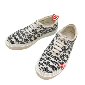 Louis Vuitton White Black Leather Sneakers Men Size 7 Casual Shoes - Picture 1 of 12