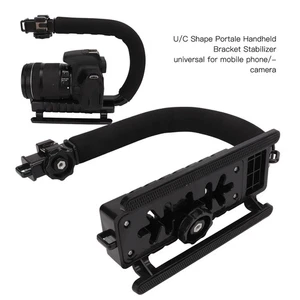 U C Shape Video Action Stabilizing Handle Grip ABS Sponge Black Handheld - Picture 1 of 12