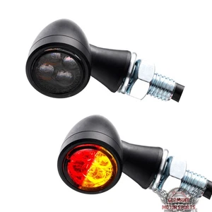 Led Mini Blinker 3in1 Rücklicht Bremslicht Dark schwarz getönt 12V e-geprüft - Bild 1 von 6