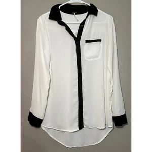 Free People Bluse mit Knopfleiste Damen Gr. XS versteckte Knopfleiste Büro Business Corpcore - Bild 1 von 12