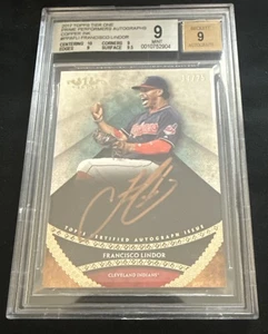 2017 Topps Tier One PRIME PERFORMERS Francisco Lindor Auto COPPER Ink Auto /25 - Picture 1 of 2