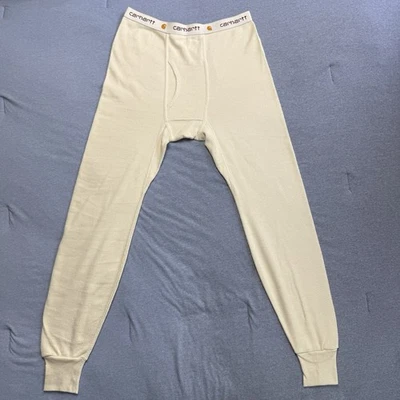 Pantalones Térmicos Carhartt Hombres Grandes Regular Marfil K57NAT Long Johns EE. UU. De Colección Foto 1 de 4