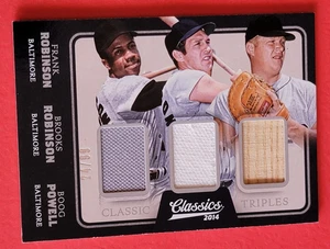 Brooks Robinson GAME USED JERSEY CARD #24/99 Frank Robinson BOOG POWELL BAT CARD - Picture 1 of 3