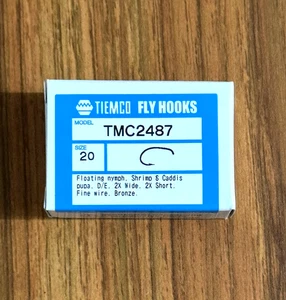 100 Tiemco Fly Tying Hooks, TMC 2487, Size 20, Fly Tying - Picture 1 of 1