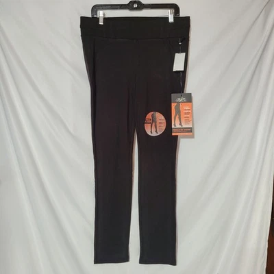 NEW Large -ONE 5 ONE Black Miracle Ab-Shaper Casual Pants - Tummy Control, Slim - Image 1 of 4