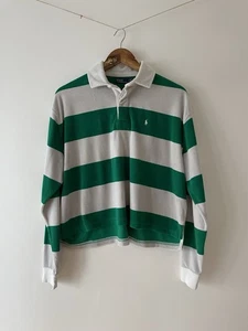 Ralph Lauren Polo Rayas Recortadas Jersey Rugby Camisa Talla S Verde Blanco (61) - Imagen 1 de 13
