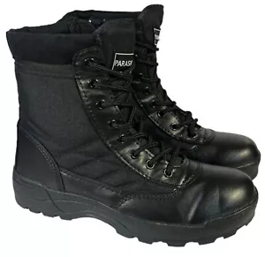 MENS MILITARY HIKING ARMY COMBAT ANKLE LACE UP SECURITY WORK POLICE BOOTS SIZE - Picture 1 of 17