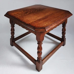 Antique Arts and Crafts Oak Coffee Table, Early 20th Century Center Table - Picture 1 of 21