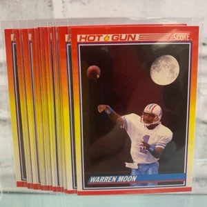 1990 Score Football Warren Moon Hot Gun #317 10 Card Lot - Picture 1 of 3