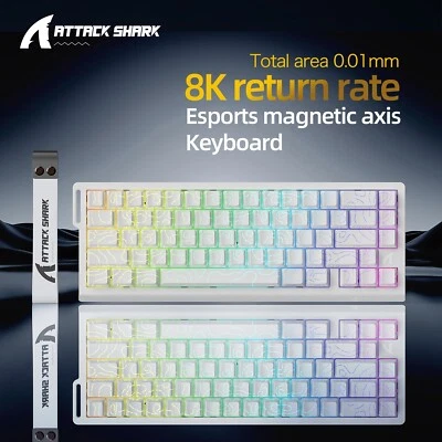 ATTACK SHARK X68 HE Rapid Trigger Mechanical Keyboard Magnetic Switch 60%  Wired - image 1 of 4