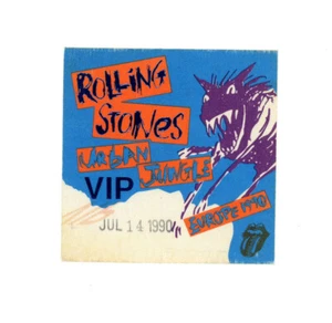 RARE 1990 ROLLING STONES URBAN JUNGLE MUSIC VIP TICKET PASS EUROPE JULY 14, 1990 - Picture 1 of 1