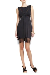 NUEVO VESTIDO BCBGMAXAZRIA JERSEY ENCAJE MINETTE SIN MANGAS URF6R787/M340A TALLA L - Imagen 1 de 2