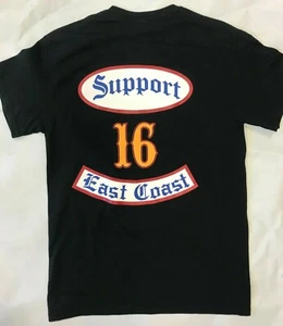 SUPPORT 16 PAGAN'S MC MOTORCYCLE CLUB EAST COAST ROCKER T SHIRT 4XL - Picture 1 of 2