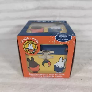 Miffy Music Jewelry Box Dutch Bunny Rabbit Hinged In Box Mirror Gift Spins - Picture 1 of 9
