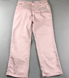 Lee Riders Jeans Womens 14 Medium Pink Denim Relaxed Flat Front Straight Leg NWT - Picture 1 of 14