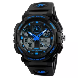 Outdoor Watch Water Resistant LED Sport Stopwatch Digital Wrist Calendar Alarm - Picture 1 of 14