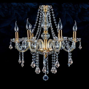 Luxurious Candle Crystal Chandelier 8 Lights K9 Modern Pendant Ceiling Light - Picture 1 of 8