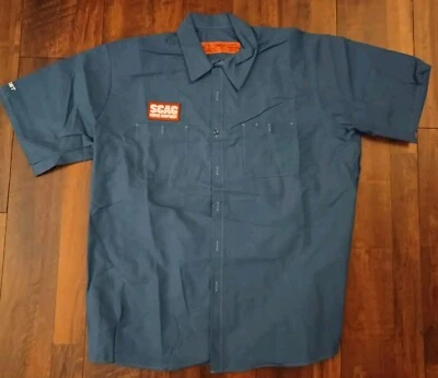 Camisa SCAG Power Equipment manga corta abotonada trabajo taller mecánico XXL azul Foto 1 de 4