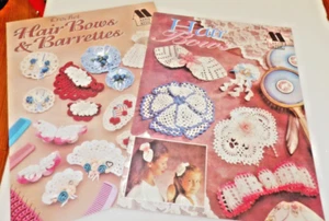 2 Annie's Attic booklets , Hair Bows & Crochet Hair Bows & Barrettes, 1992-1998 - Picture 1 of 5