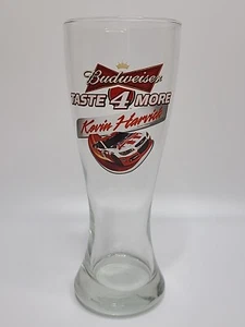 Budweiser Taste 4 More Kevin Harvick Beer Pilsner Clear Glass Cup Racing Nascar - Picture 1 of 6