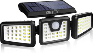 KIBTOY Solar Sensor Outdoor Bright Light Easy to Install, Security Light With - Picture 1 of 9
