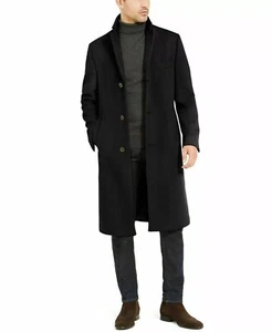 Ralph Lauren Mens Black Green Label Columbia Long Wool Cashmere Coat NEW Sz 42R - Picture 1 of 16