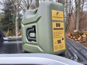 Aceite de cadena de sierra BIO de 10 L aceite de cadena aceite de motosierra aceite orgánico para BATERÍA Y GASOLINA - Imagen 1 de 13