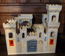 melissa & doug deluxe folding medieval wooden castle